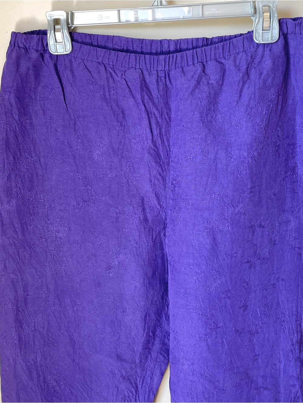 Vintage Chico's Purple Linen Silk Pants Size Large - Picture 3 of 8